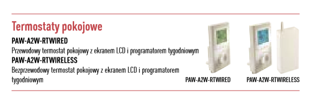 TERMOSTAT POMIESZCZENIOWY PRZEWODOWY DO POMPY CIEPŁA PANASONIC AQUAREA